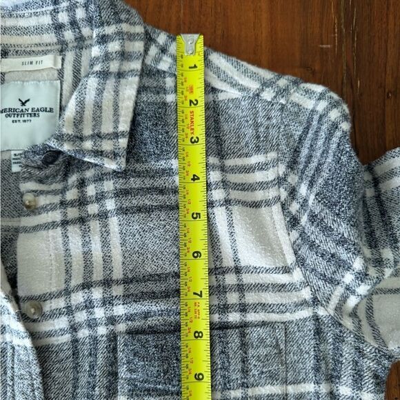 AMERICAN EAGLE 🦅 Grey/off white-flannel 100% cotton slim fit sz s - Picture 11 of 15